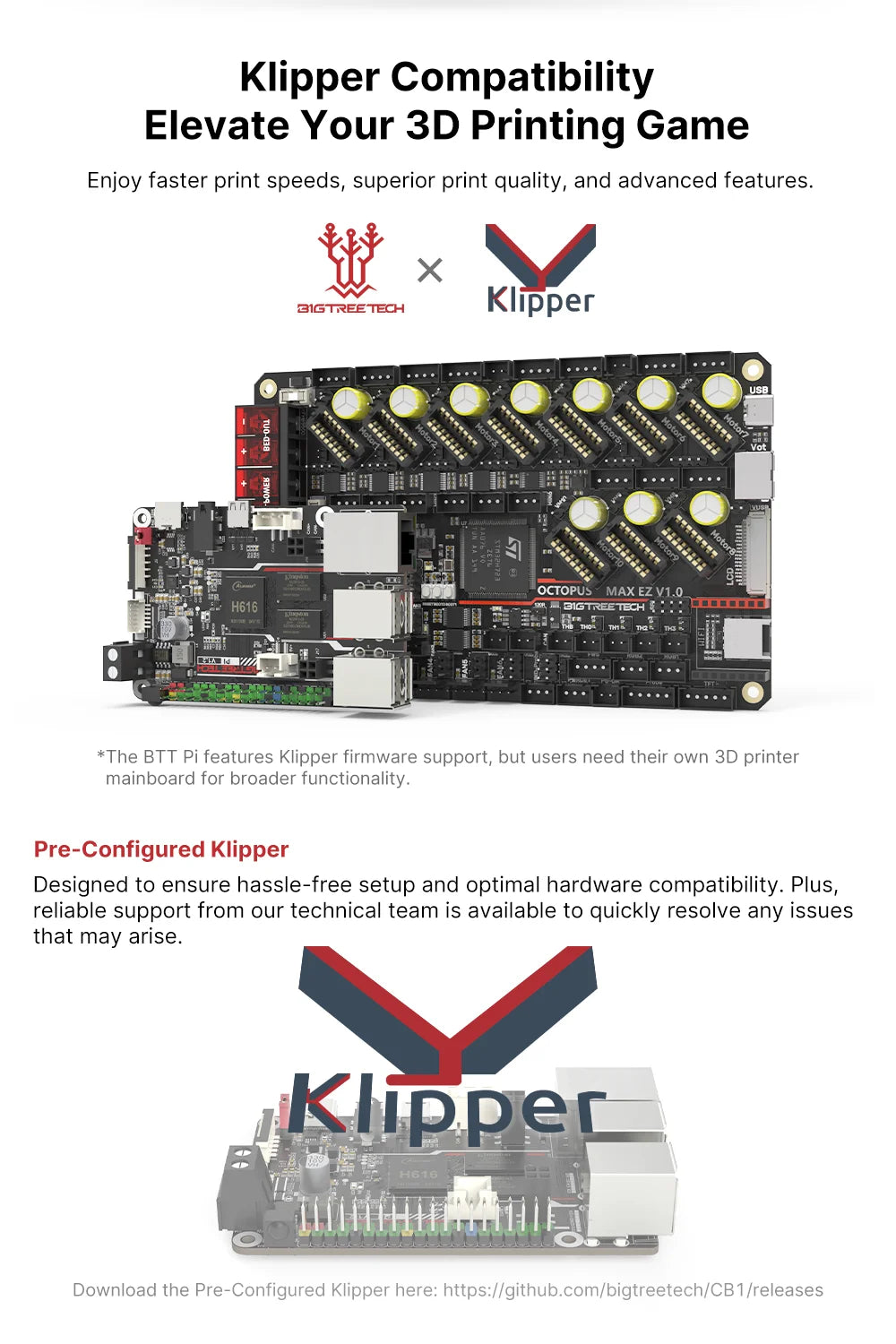 BIGTREETECH PI V1.2 Board BTT Quad Core Cortex-A53 2.4G WiFi 40Pin GPIO VS Raspberry PI 3B Orange Pi For Klipper 3D Printer DIY