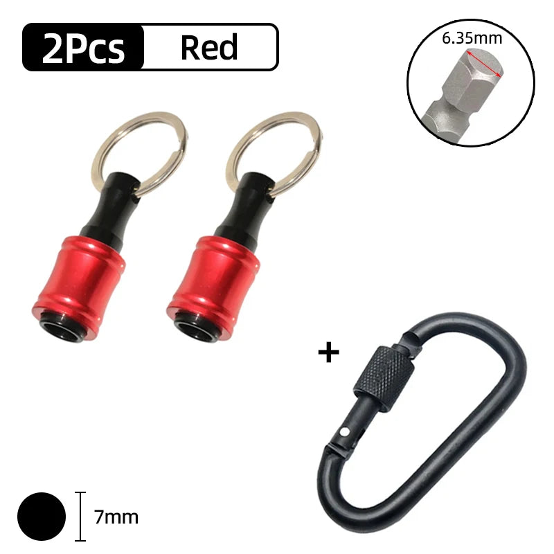 Screwdriver Bit Holder 1/4 Inch Hex Shank Extension Bar Quick Change Aluminum Alloy Keychains Drill Screw Adapter Hand Tools