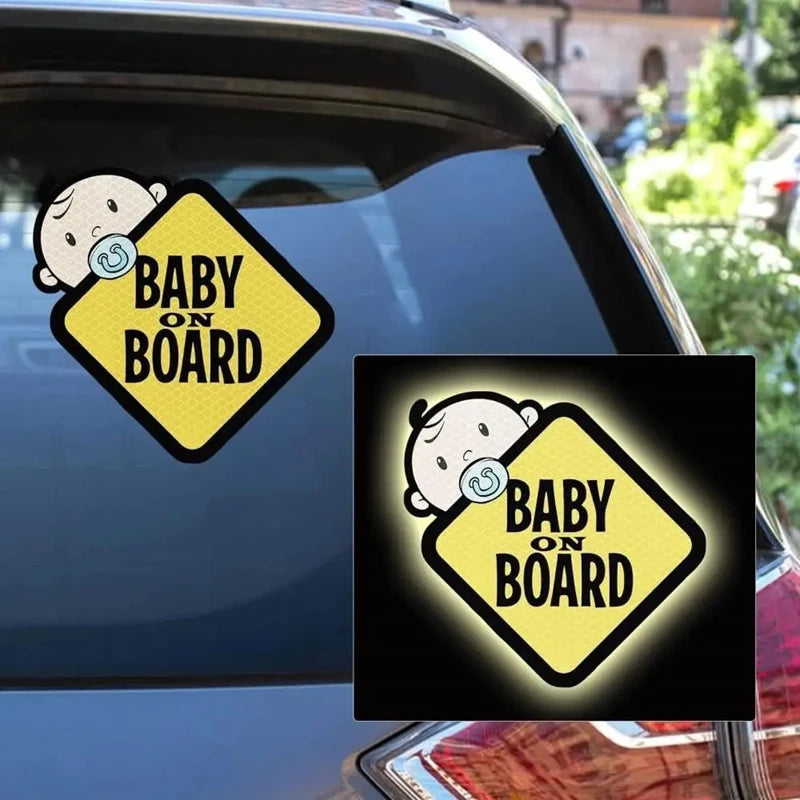 Baby on Board Stickers Reflective Waterproof Sunscreen Baby Safety Warning Signs Decorative Accessories 2026