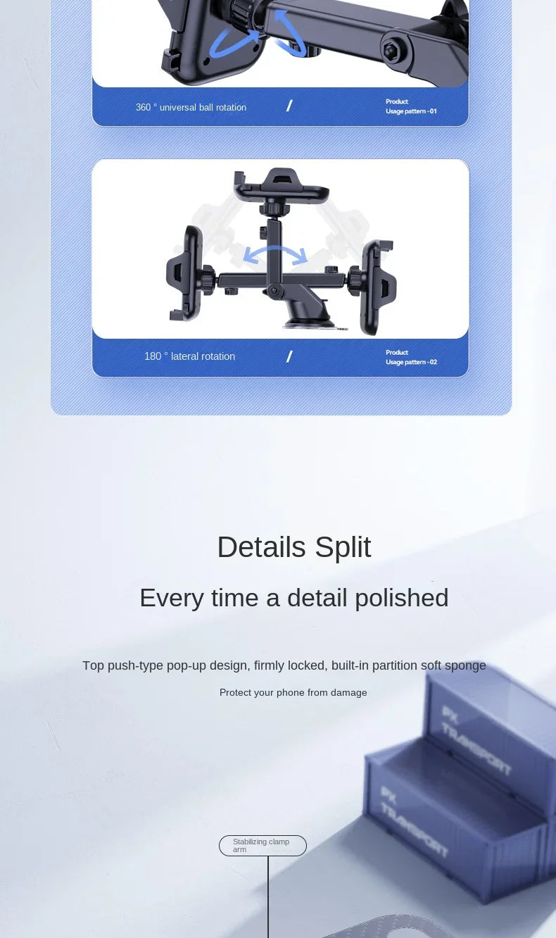 Multifunctional Car Phone Holder Navigation Frame Suction Cup Air Outlet Mount for Vehicle Dashboard Car Holder