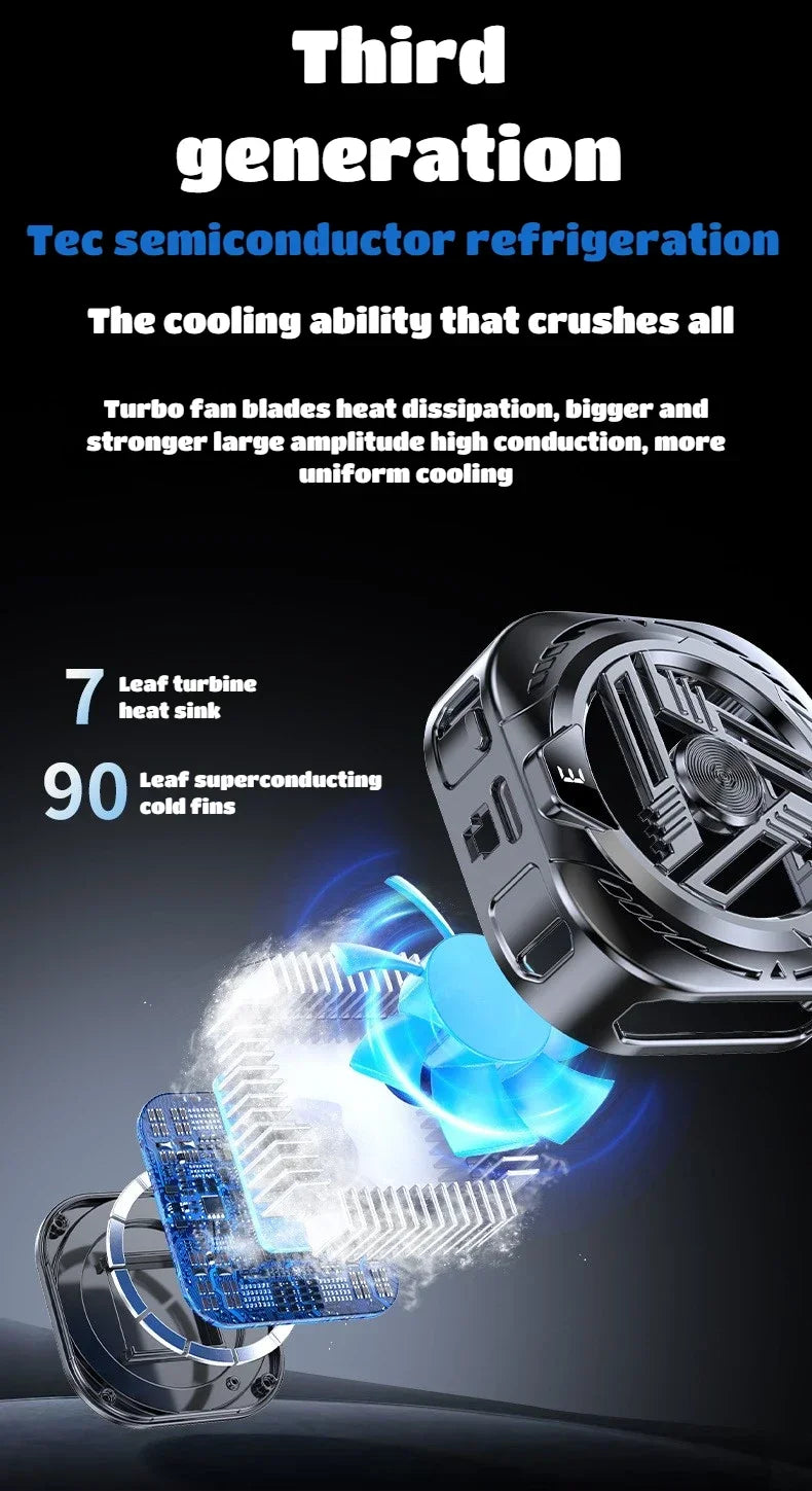 Magnetic Back clip Mobile Phone Cooler Silent Semiconductor Cooling Radiator Phones The Ultimate Summer Cooling Gadget