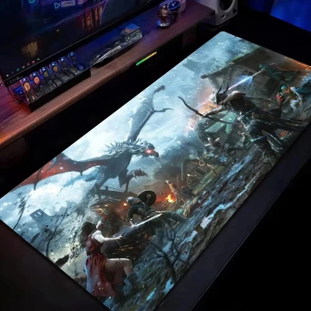 SKYRIM GAMEs Mouse Pad MousePad 900x400 Gaming Accessories Deskmat Desk Mat Game Mats Mause Office Pads Pc Xxl Large