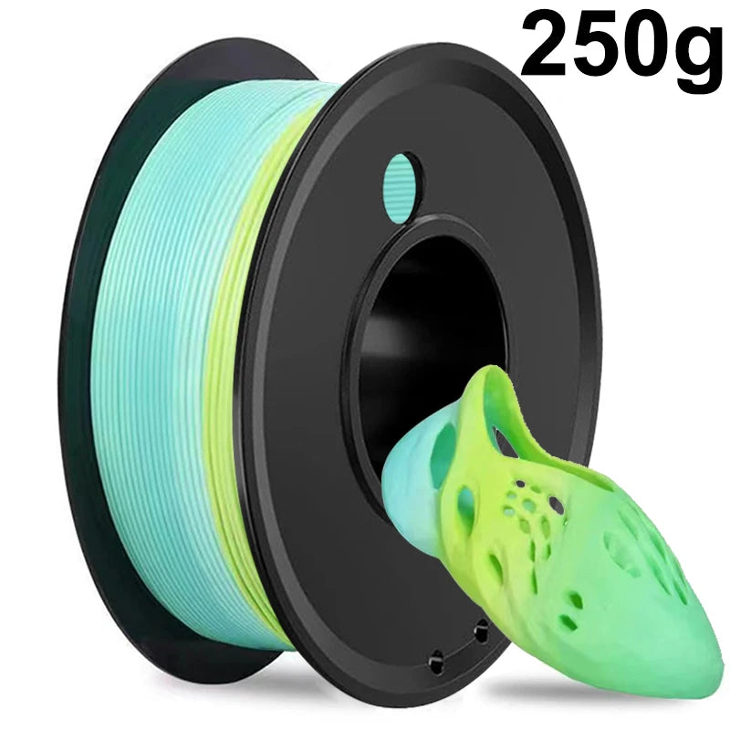 200g/500g/1Kg 3D Printer Filament TPU Transparent Rainbow Elastic Flexible 1.75mm Roll Flex tpu Fresh Green 3D Printing Material