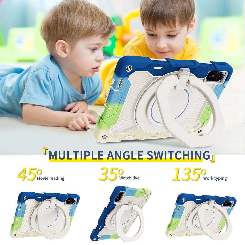 For Xiaomi Redmi Pad 2 11 2025 SE Mini 8.7 Pro 12.1 SE 11 10.61 Xiaomi MiPad 7 11.2 5 6 Pro 12.4 inch 360 Rotating Armor Case