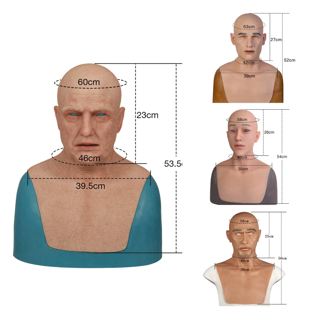Realistic Crossdresser Male mask Full Head Face Mask for men Transgender Male Hood Headwea Drag Queen halloween Cosplay