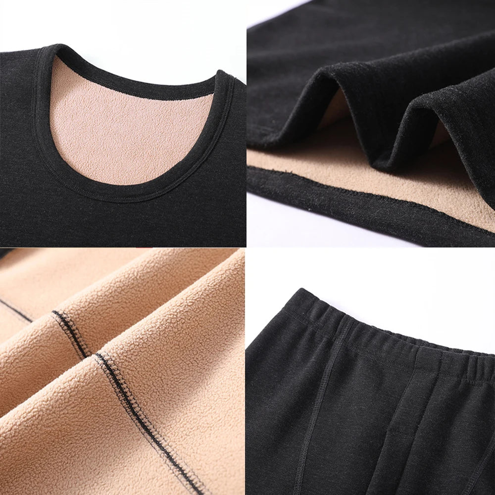 Winter Thermal Underwear Set Men Women Thickened Keep Warm for Cold Weather Long Sleeve Thermos Underwear Bottoming Top Pants
