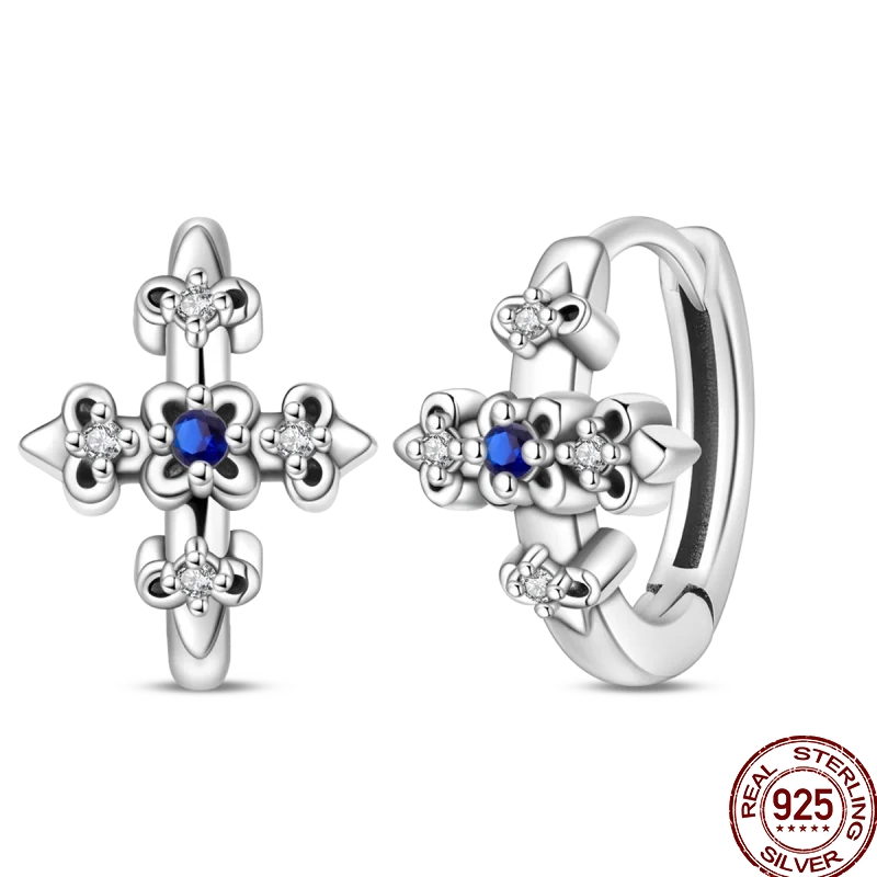 Hot Sale 925 Sterling Silver Spring Zircon Sunflower Stud Earrings For Women 2023 Trending Fashion Jewelry mother's day gift