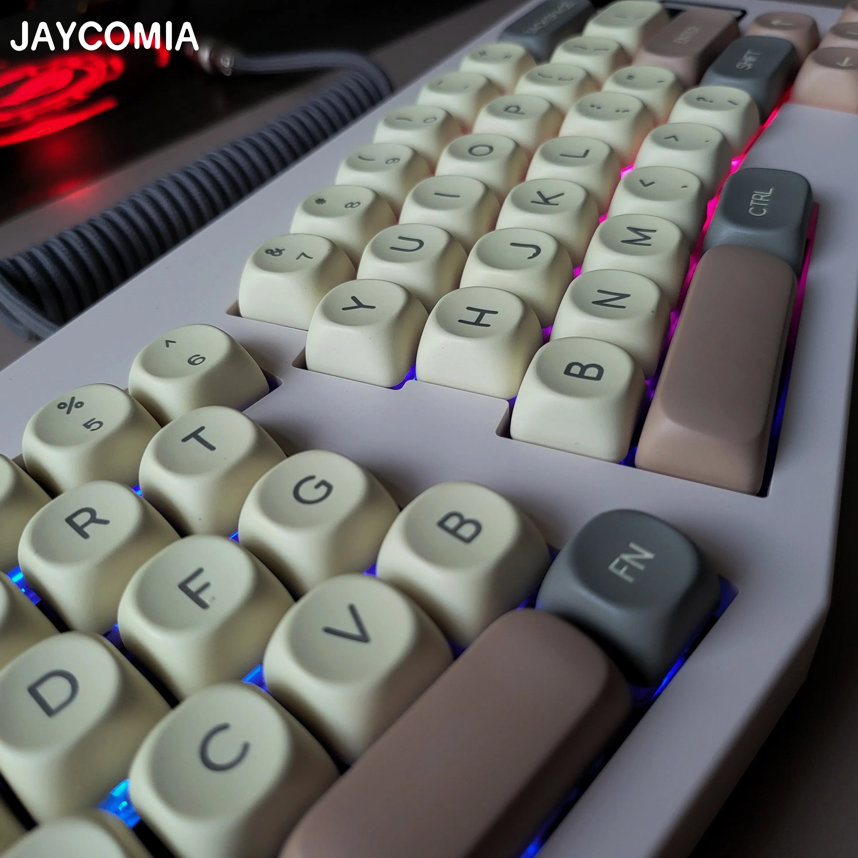ES Spanish PBT Keycaps MOA Cherry Red Blue Samurai Night Sakura Morandi Dye Sub Keycap For ISO Layout Ansi Mechanical Keyboard