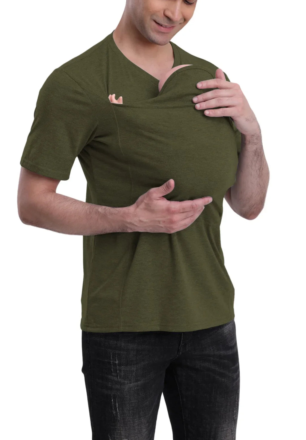 Summer Shirt Kangaroo Dad Mom Multifunctional Clothes Soothing Shirts T-Shirt Vest Parent-Child  tshirt