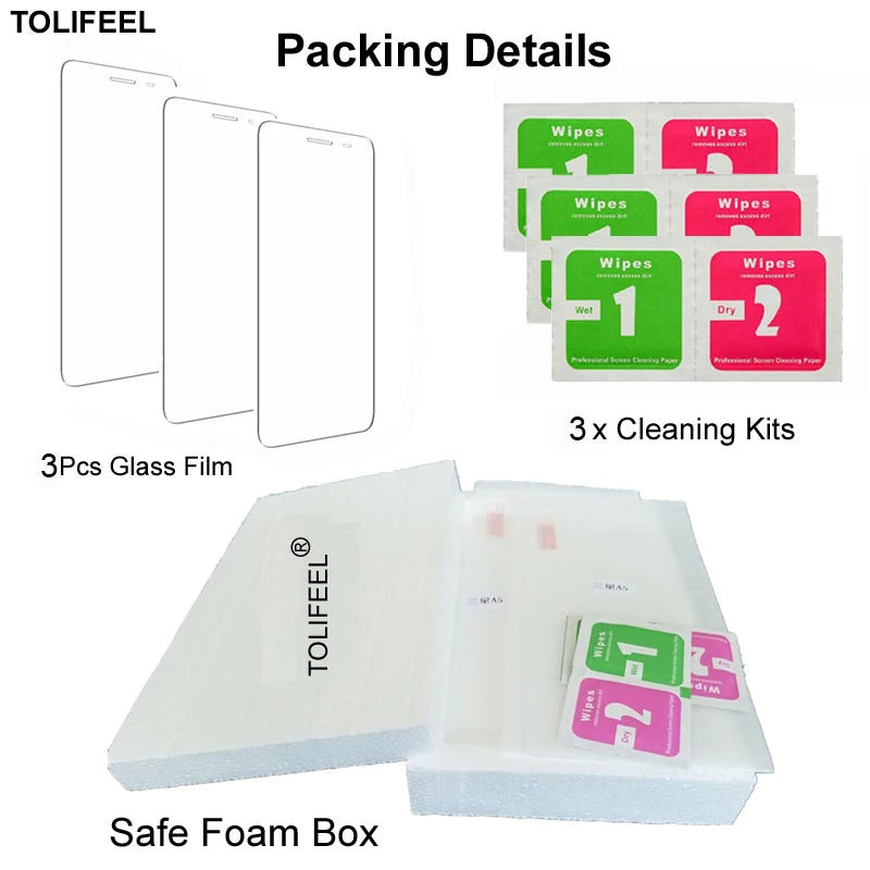 3PCS Tempered glass For Samsung A6 A7 A8 Plus A9 2018 A3 A5 A7 J3 J5 J7 2016 J4 J6 Screen Protector for Galaxy S20 S21 FE Glass