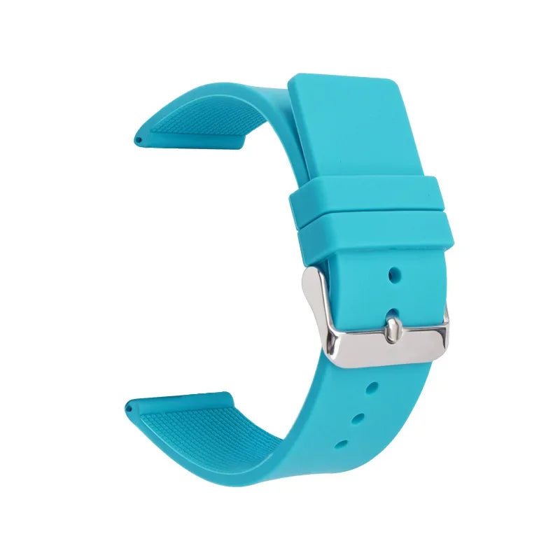 12mm 14mm 16mm 18mm 20mm 22mm 24mm Silicone Strap for Omega Soft Rubber Band Candy Color Men Women Replace Bracelet Accessories