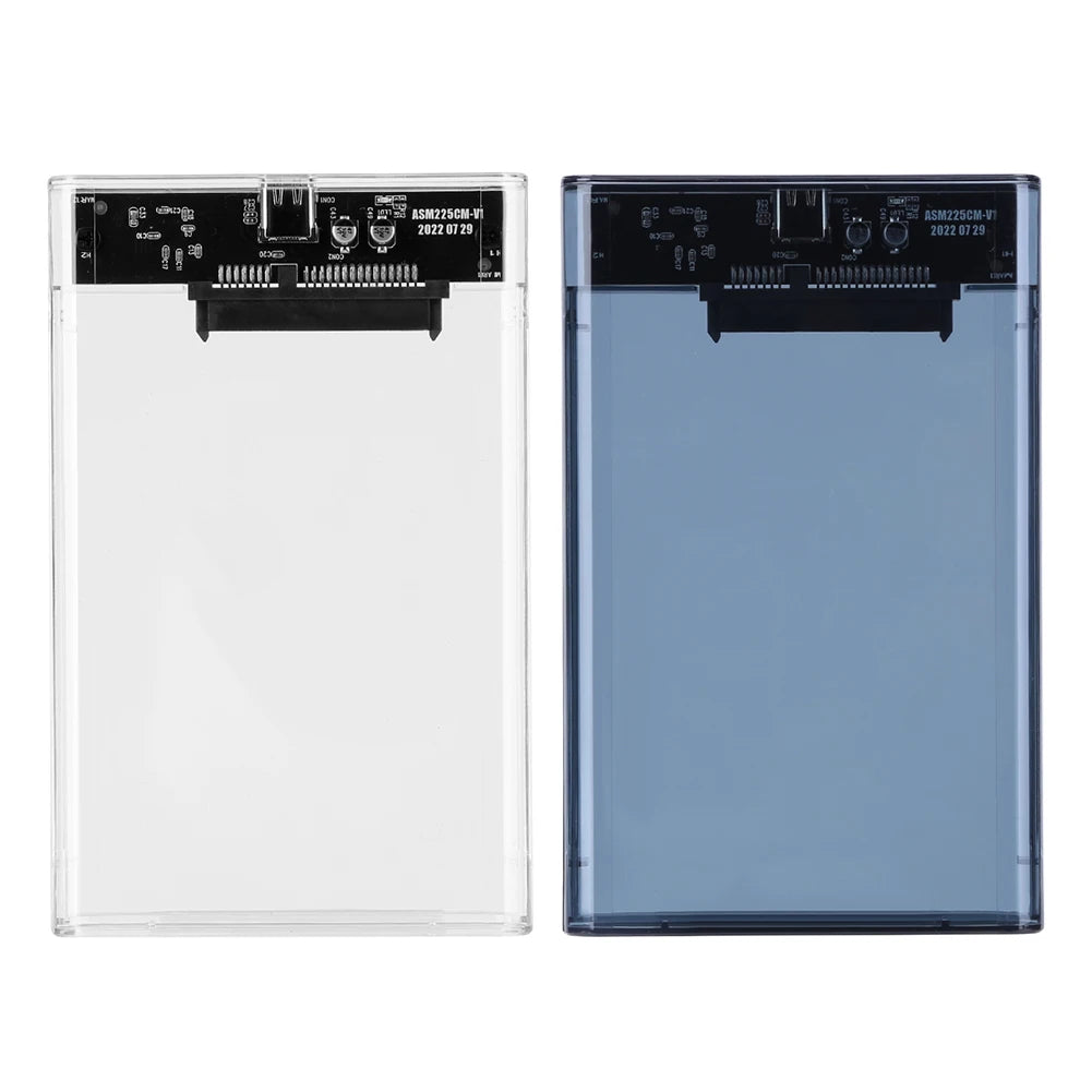 2.5 inch HDD Case SATA To USB3.1  External Hard Drive Case 5 Gbps  SSD Box USB3.0 To Type-C Transparent Black Hard Disk Box