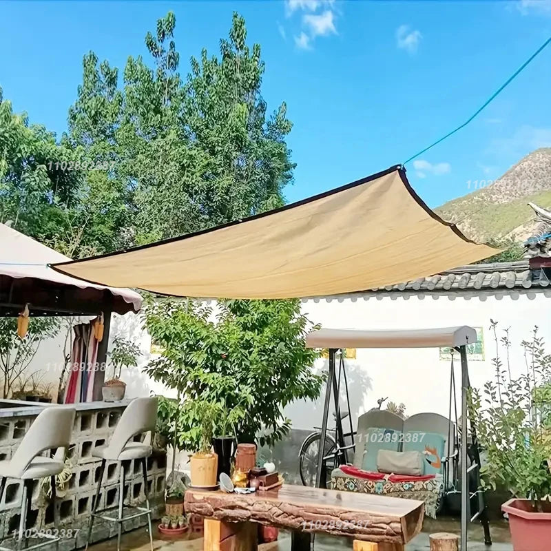 HDPE UV Protection Shade Net: Beige Sunscreen Mesh Fabric for Plant Shed, Outdoor Garden Sunshade & Patio Cover