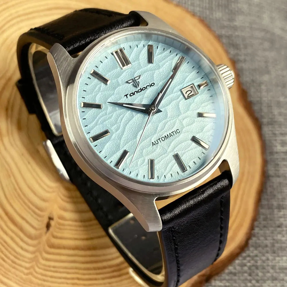 Tandorio Automatic 20ATM Diving Watch for Men Pink Dial Date NH35AA 200m Water Resist 39mm Sapphire Crystal Screw-in Crown