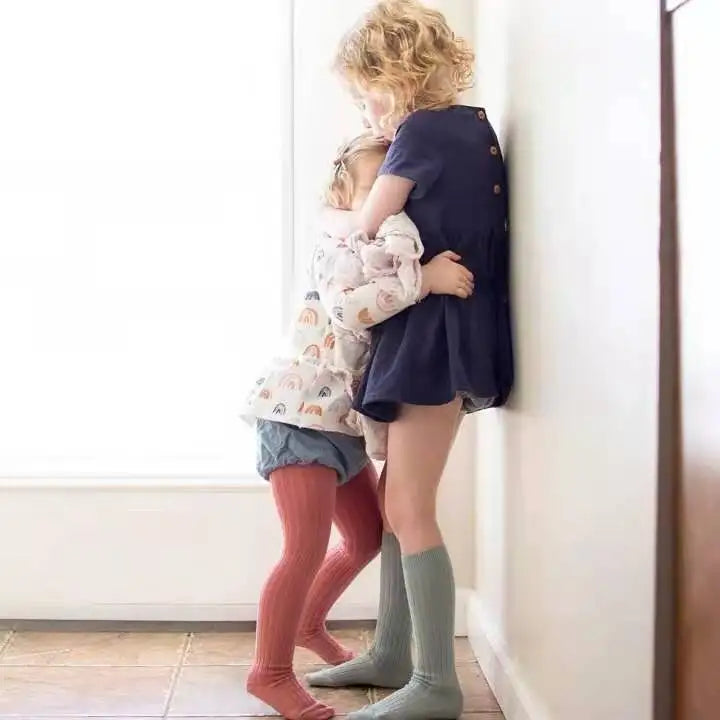 New Fashion Solid Baby Boys Girls Knee High Long Socks Cotton Breathable Stripe Soft Kids Sock Children School Uniform Socks