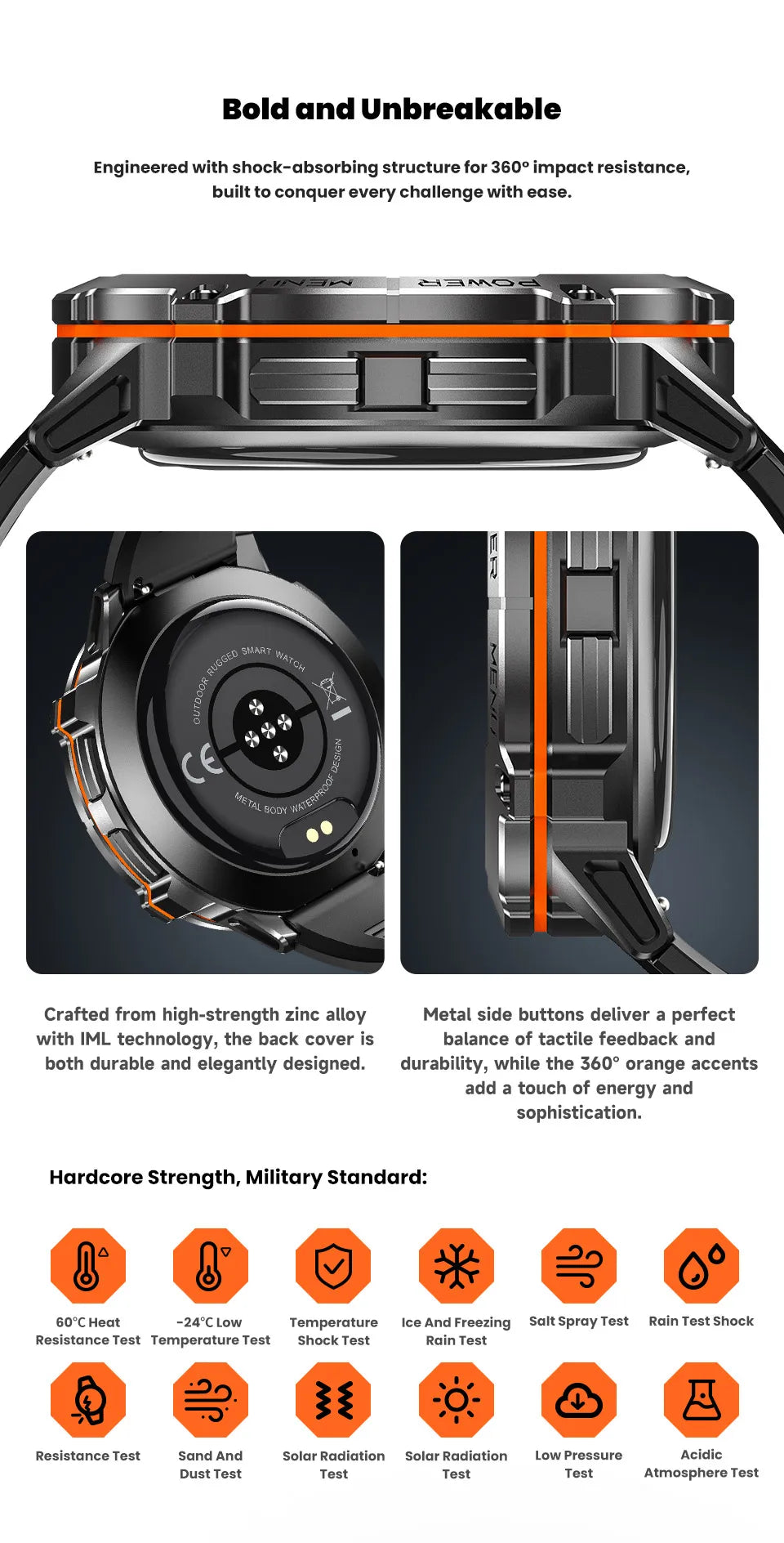 New Outdoor Military Smart Watch Men 1.73" AMOLED IP69K 10ATM Waterproof Compass 1000mAh Super Large Battery HD Call Watches Men
