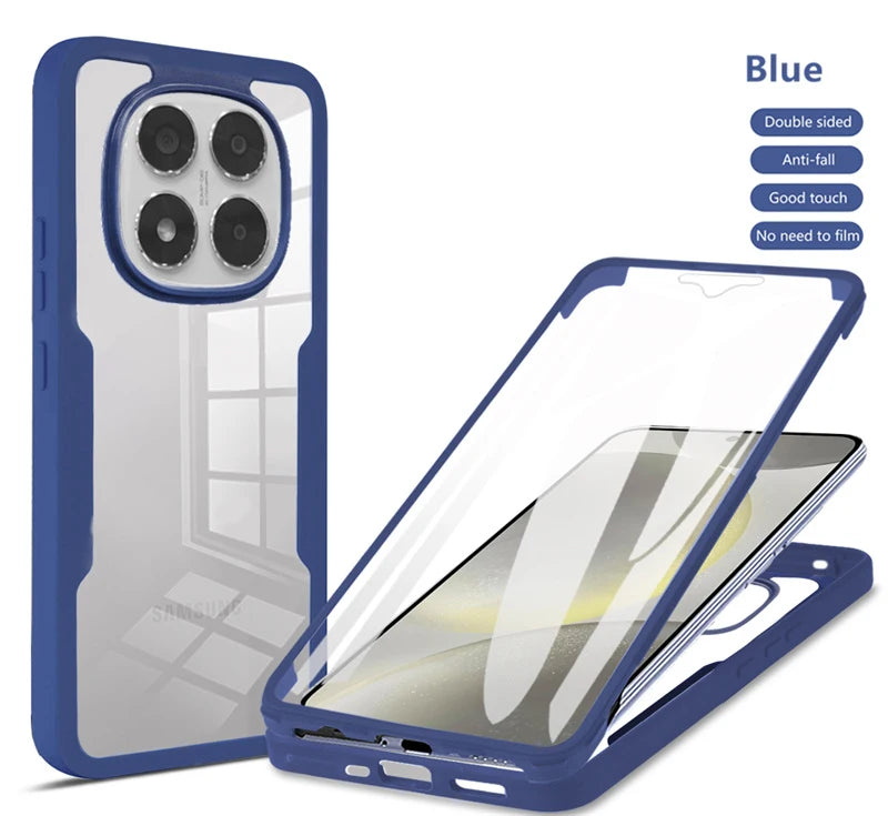 For Xiaomi Poco X7 5G Case 360 Sided Full Protect Back Cover for Pocco Poko Little X7 X 7 7X  Pocox7 Clear Screen TPU+PC Funda
