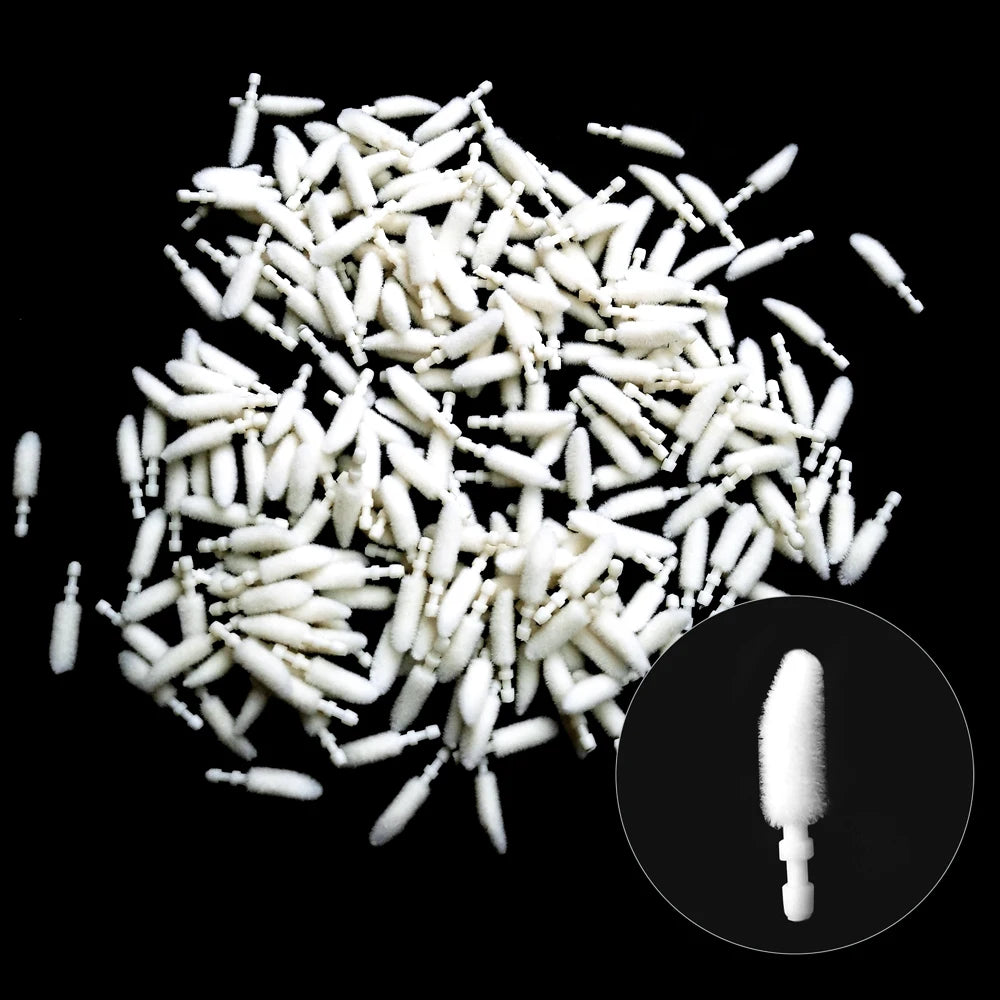 50pcs Lip Brush Cotton Head Replacement Head for Lipstick Applicator Makeup Tool For Eyelashes Extension