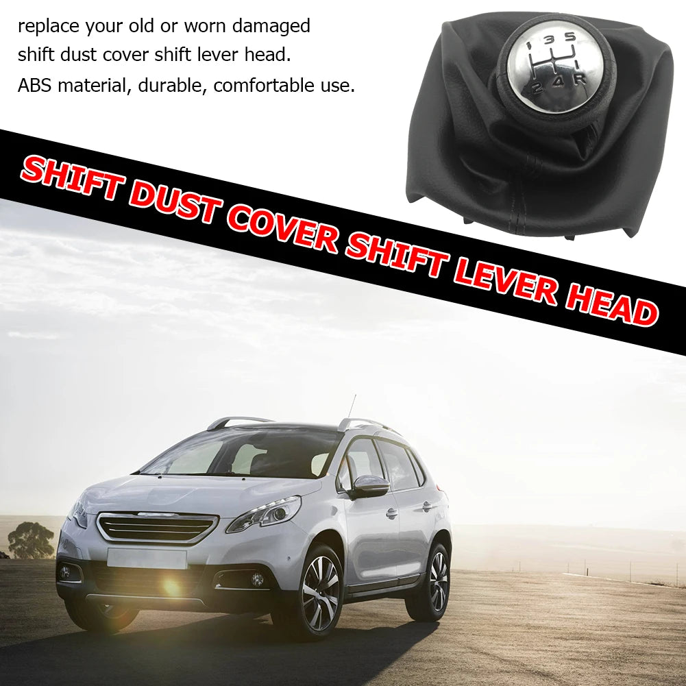 5 Speed Gear Shift Knob Shifter Boot Excellent ABS Plastics Prolonged  for Peugeot 307 207 406 Citroen C3 C4 C5