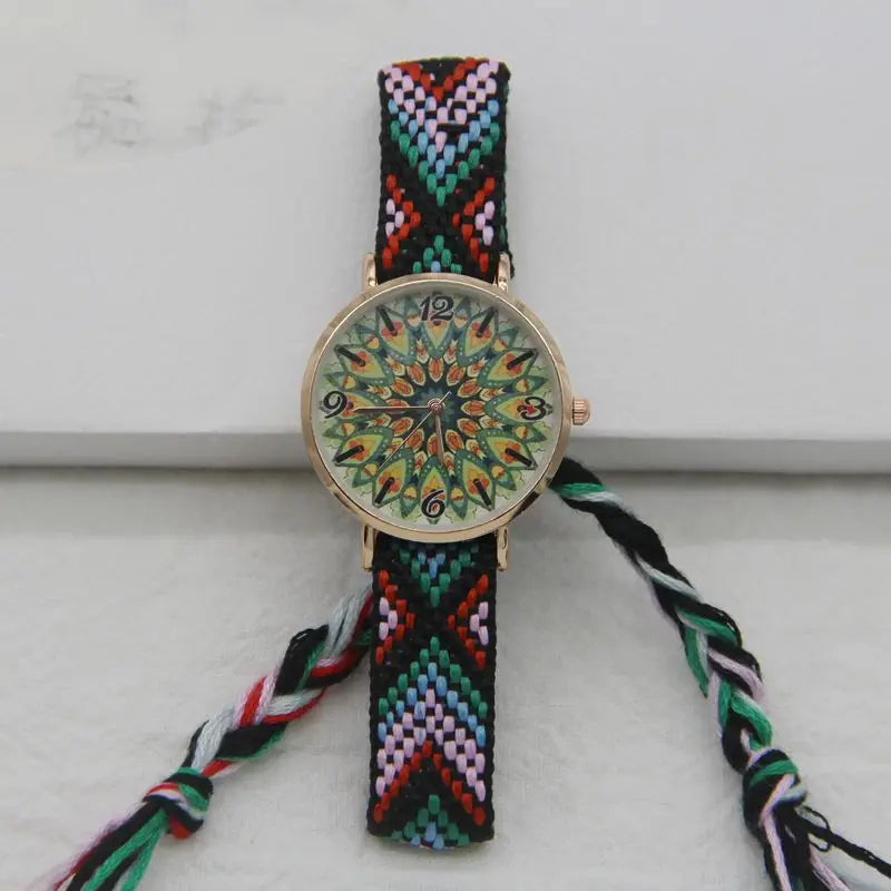 2025 New Ladies Knitted Style Watch Ladies Exquisite Disc Watches Bohemian Style Watch Birthday Gift  Reloj Mujer