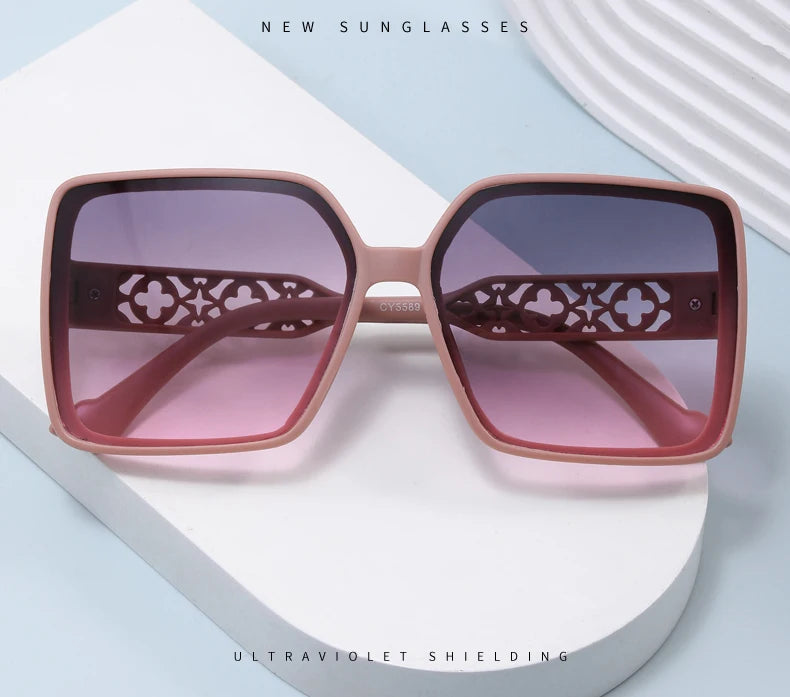 Car Sun Glasse 1/5pcs Sets Square Simple Design Sunglasses Women Large Frame Outdoor Sunshade Glasses Male Retro Eyeglasses