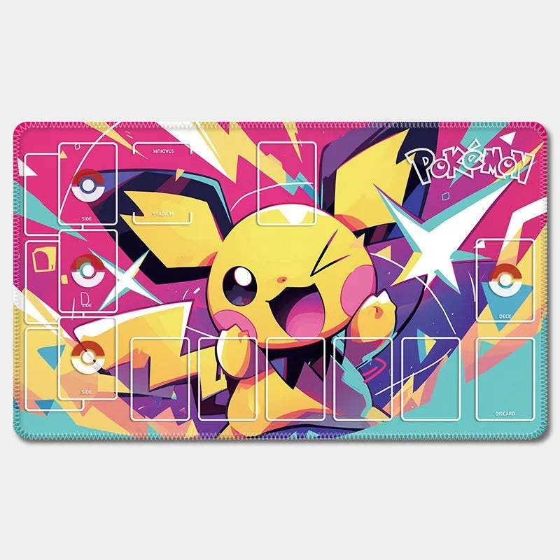 PTCG Pokemon Iono Rosa Eevee Snorlax Animation Characters Single Table Mat Battle Pad Classics Anime Collection Cards Toy Gift