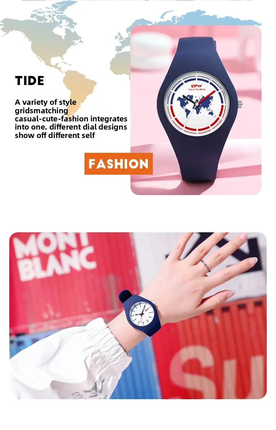 Ladies Fashion Watch Couple Quartz Watch Jelly Color Rubber Sports Clock Suitable for Women Men Starry Earth Rainbow Watch