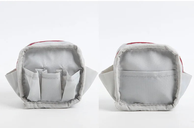 Velvet Embroidery Cosmetic Bag Sanitary Pad Pouches Portable Durable Makeup Lipstick Data Cables Organizer Toiletry Beauty Case