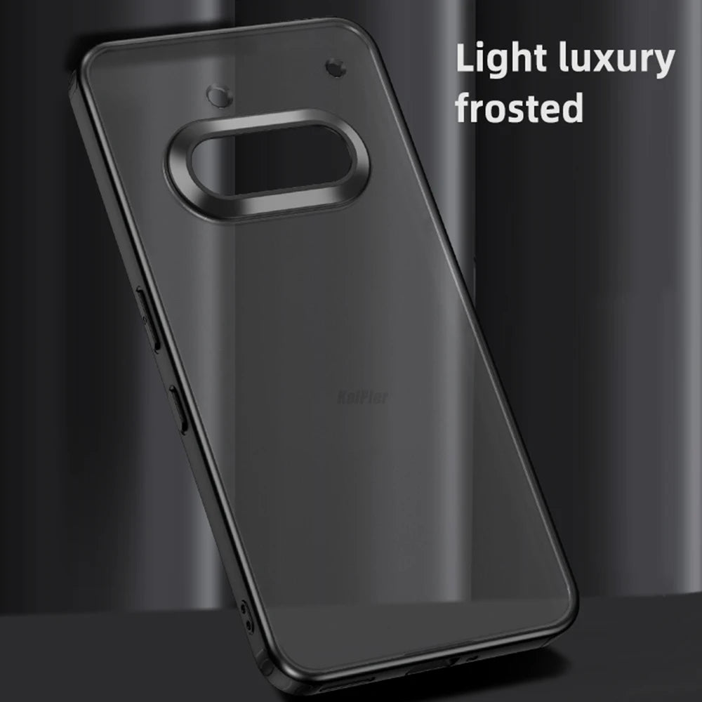 Clear Hard Case for Nothing Phone 3A Back Cover Soft Silicone Frame Anti-Knock Matte Transparent Casing Coque