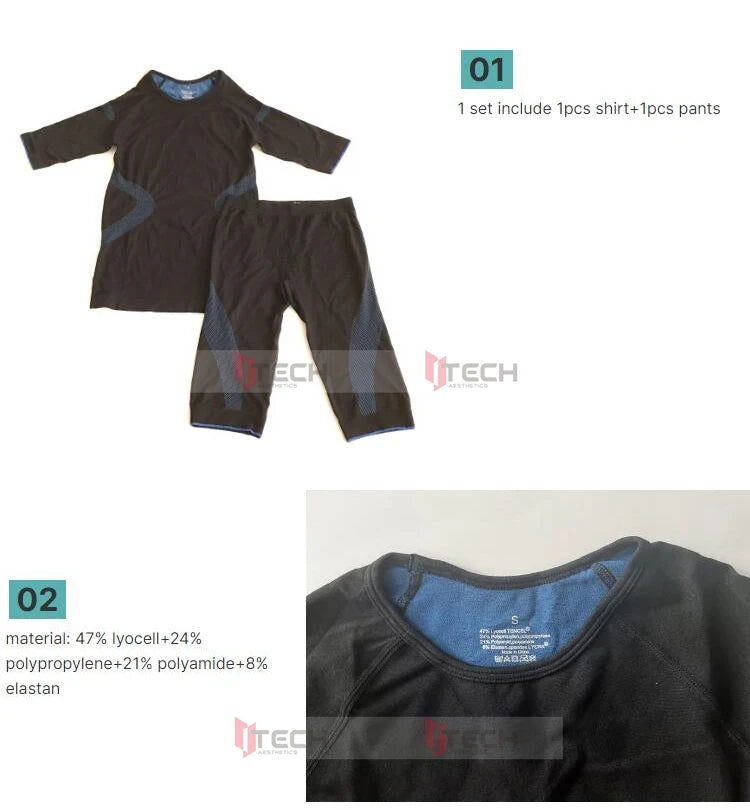Xbody EMS Underwears Training EMS Outfits Base Layers Blue Ems Training Underwear Body Fitness Underwears