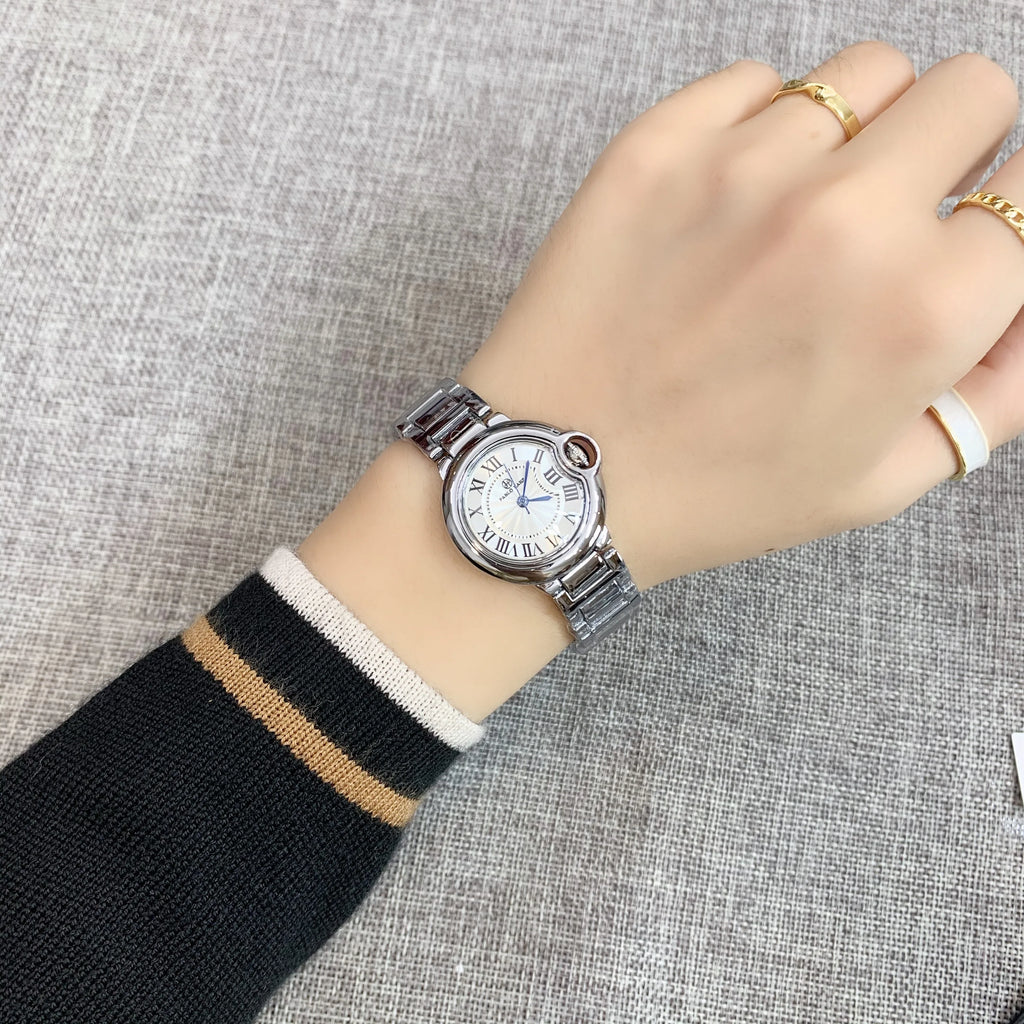 Pablo Raez Couple Watch for Men Women Reloj Mujer Man Quartz Wristwatch Male Simple Leather Strap Ladies Roman Numerals Clock