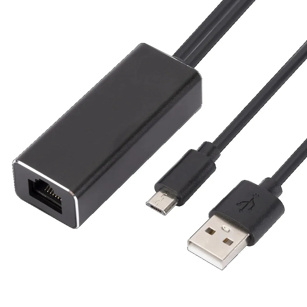 USB 2.0 To RJ45 Ethernet Network Card Adapter Micro USB Power to RJ45 10/100Mbps for Fire TV Stick Chromecast Google