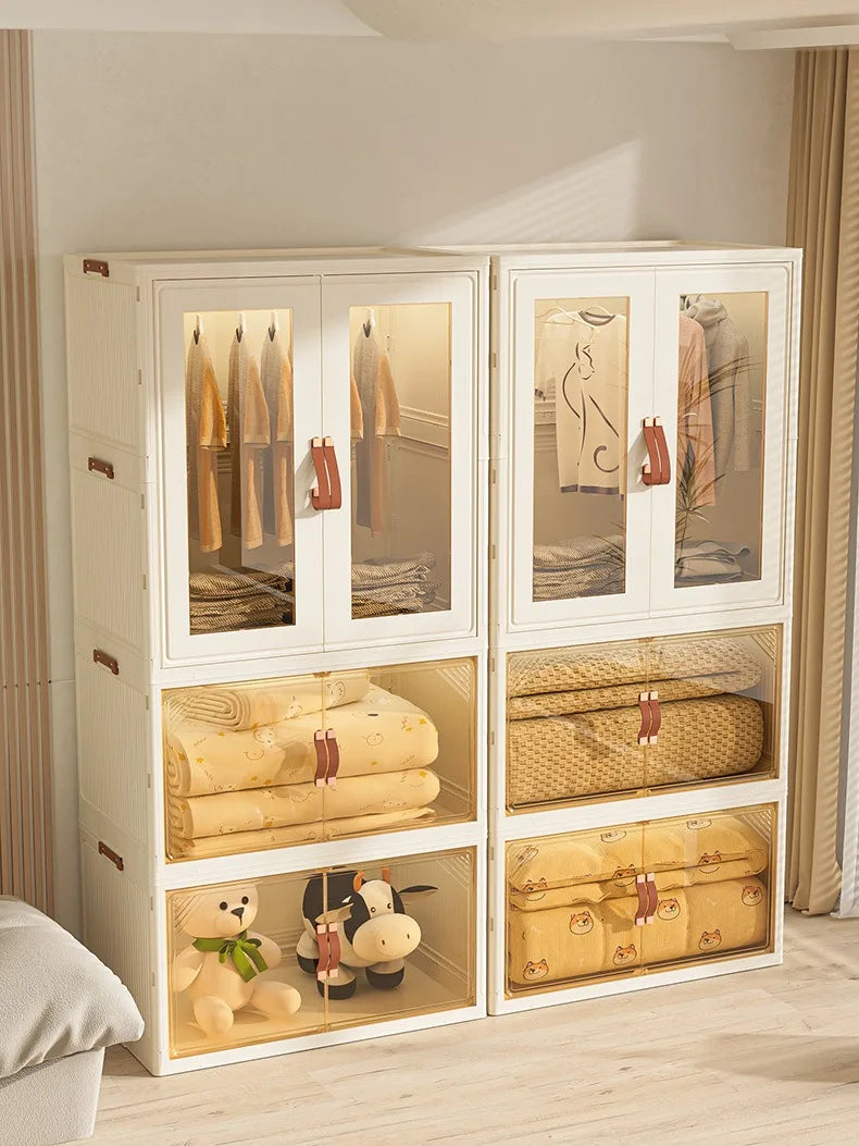 Household Floor Standing Baby Toys Clothes Hanging Clothes Locker Cabinet Large capacity Living Room Children's Wardrobe