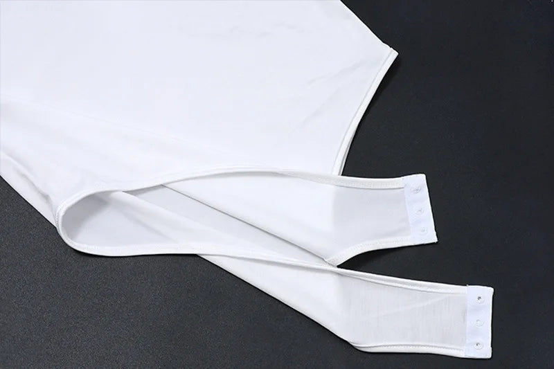 Ladies' sexy long-sleeved one-piece top with cut-out front and low-cut long-sleeved T-shirt for women, suitable for spring and s
