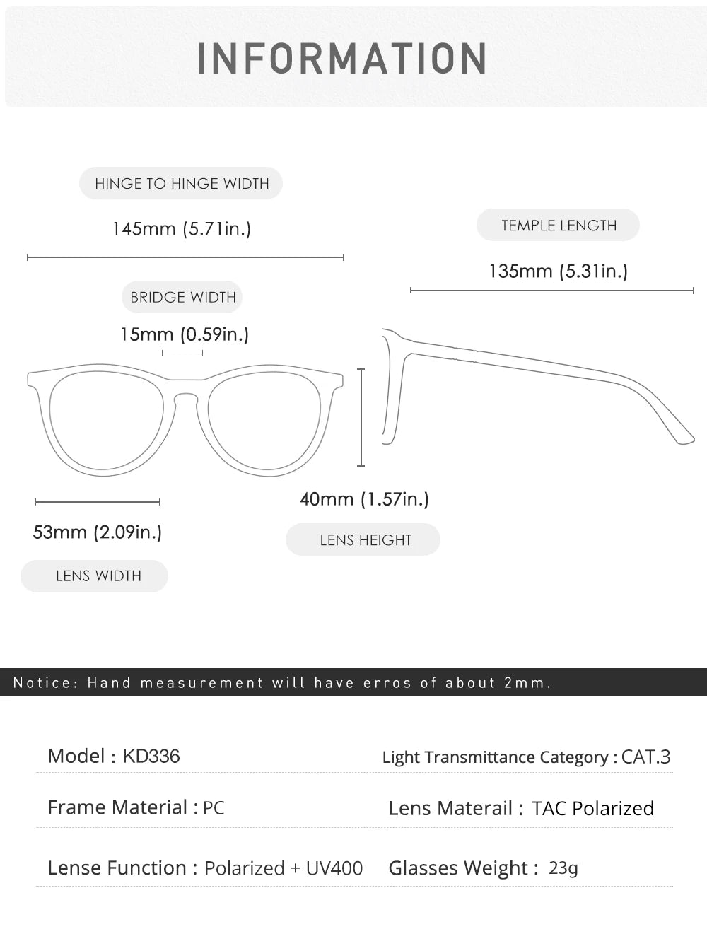 KDEAM Women's Vintage Sunglasses Polarized And Photochromic Lenses Sunscreen Sunglasses Female For Traveling Driving Hiking