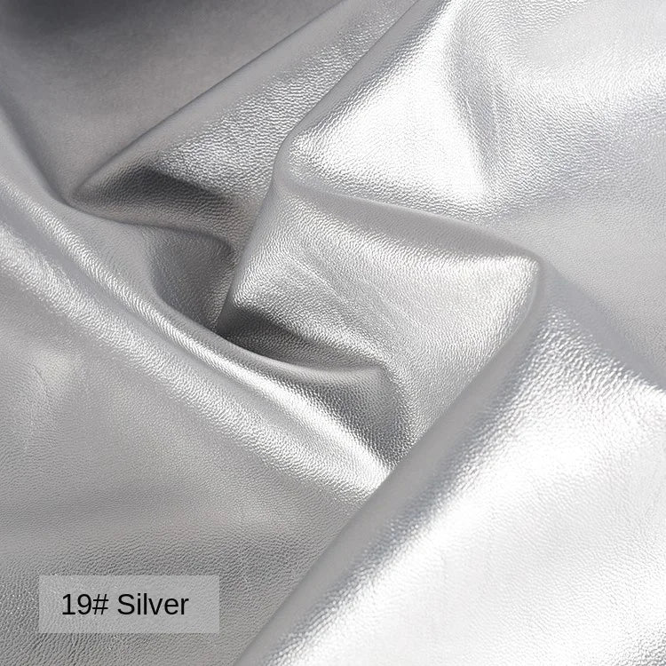 PU Soft Leather Fabric Artificial Leather Waterproof Micro Elastic Clothing Bag Designer Cloth Apparel Diy Sewing