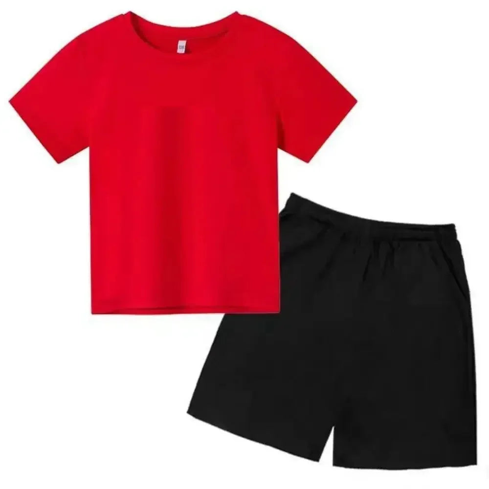 Summer CR7 Star Print Kids T-shirt Top and Shorts 2pcs Set Boys/Girls 3-13Y Children Clothes Sunshine Casual Fashion Sportsuit