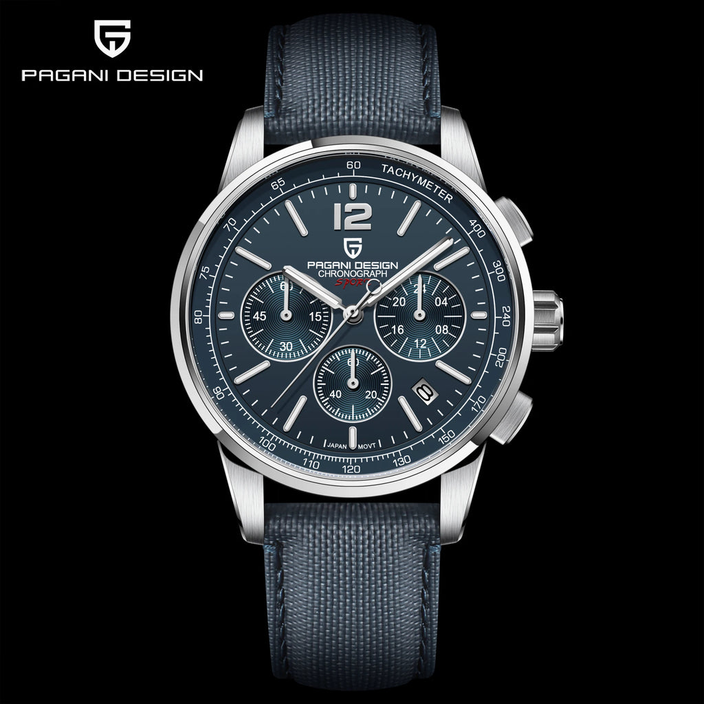 PAGANI DESIGN 2025 New Luxury Fashion Casual Men Quartz Watches VK63 100M Water Resistant Sapphire Glass Stainless Steel Watches