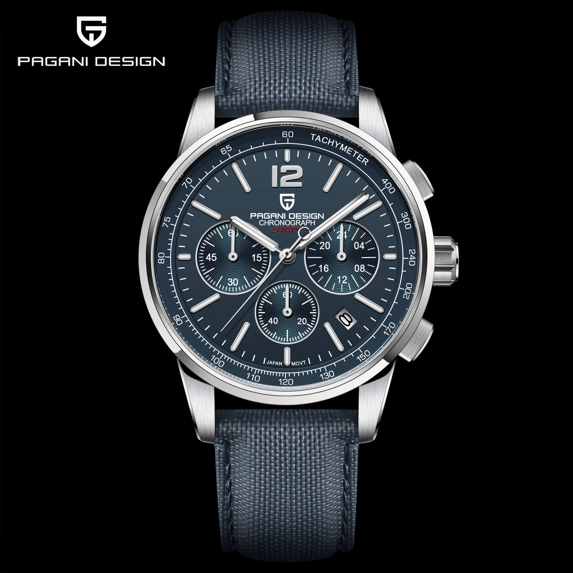 PAGANI DESIGN 2025 New Luxury Fashion Casual Men Quartz Watches VK63 100M Water Resistant Sapphire Glass Stainless Steel Watches
