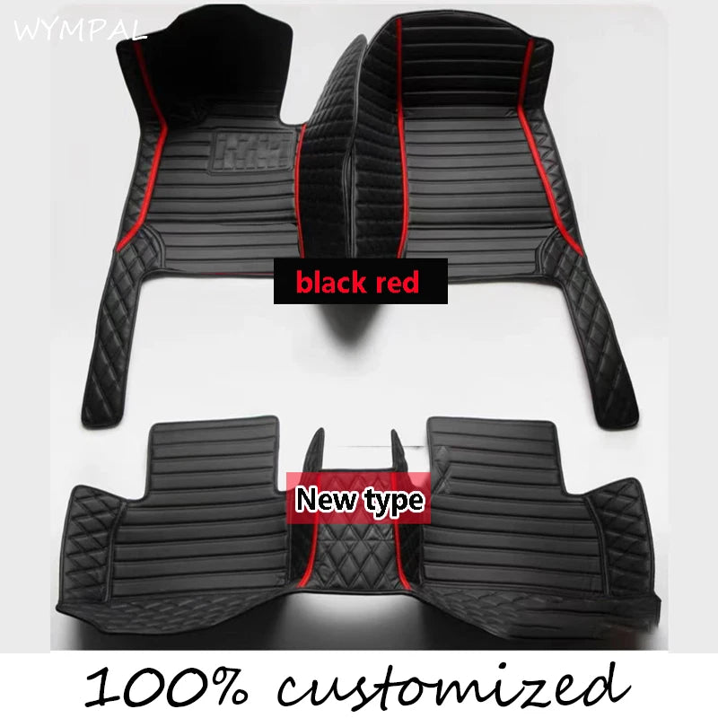 Car Mats Floor For Hyundai Kona Electric OS 2018 2019 2020 2021 2022 Anti Dirt Protective Carpets Leather Mats Car Accessoriess