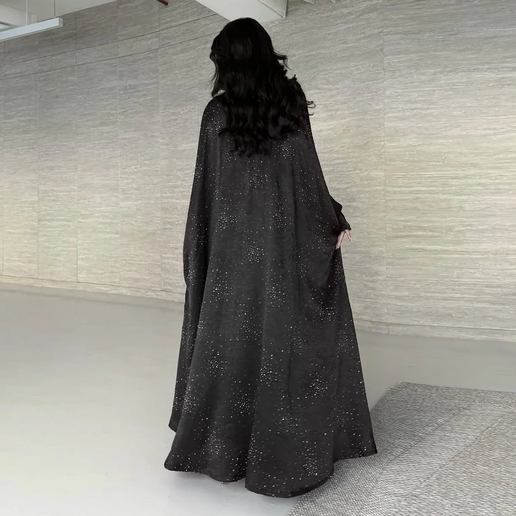 Eid Muslim Abaya Women Diamond Dress Party Night Ramadan Arab Dubai Dresses Kaftan Vestidos Largos Long Robe Jalabiya 2025