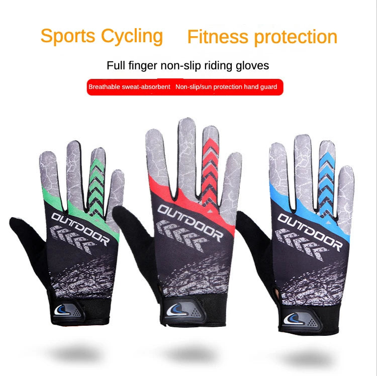 MTB Bike Bicycle Gloves Cycling Full Finger Glove Motorcycle Gloves Men Women Non-slip Sunscreen Breathable Touchscreen Outdoor