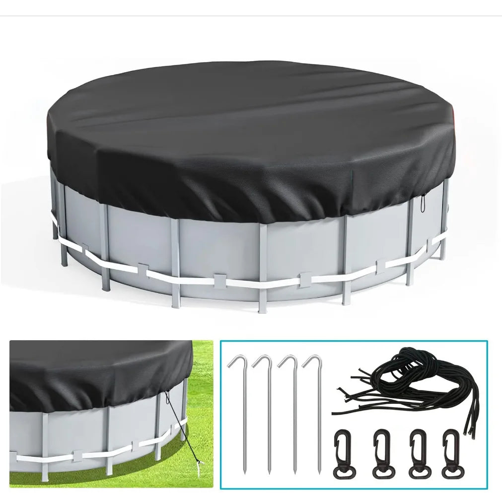Pool cover Dust cover Outdoor round tub Pool sunblock waterproof cover Oxford cloth cover