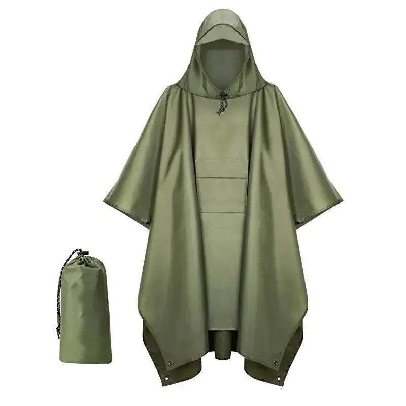 Outdoor Windproof Waterproof Multifunctional Three in One Outdoor Rain Shelter Hiking Cycling High-quality Adult Raincoat