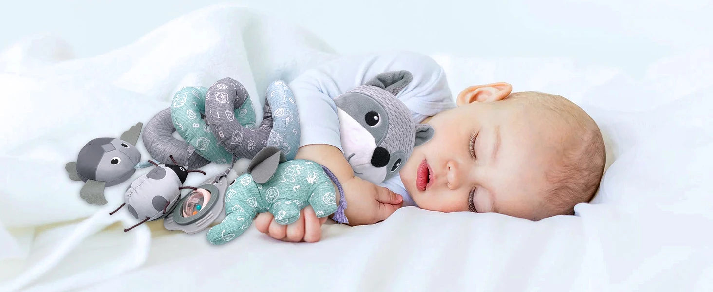 Car Seat Toys for Babies 0-6 Months Boys Girls Newborn Toys Stroller Toy Carseat Toys Hanging Toys Music Rattle Baby Toys