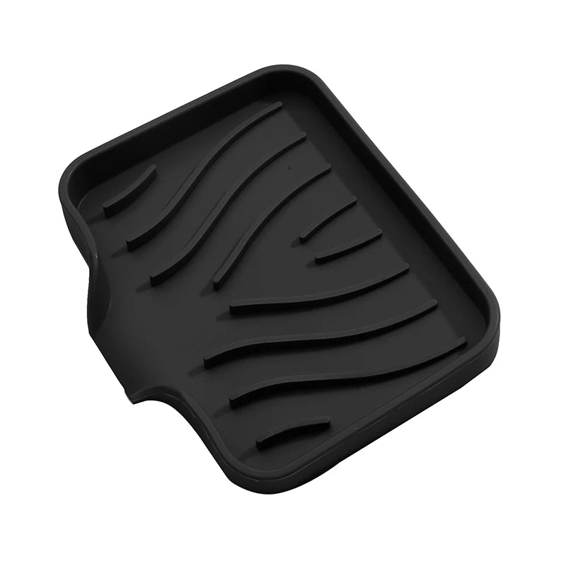 1-Pack Silicone Drain Soap Box Kitchen Bathroom Anti-slip Sink Tray Creative Washing Table Soap Tray Free Punch Drain Rack