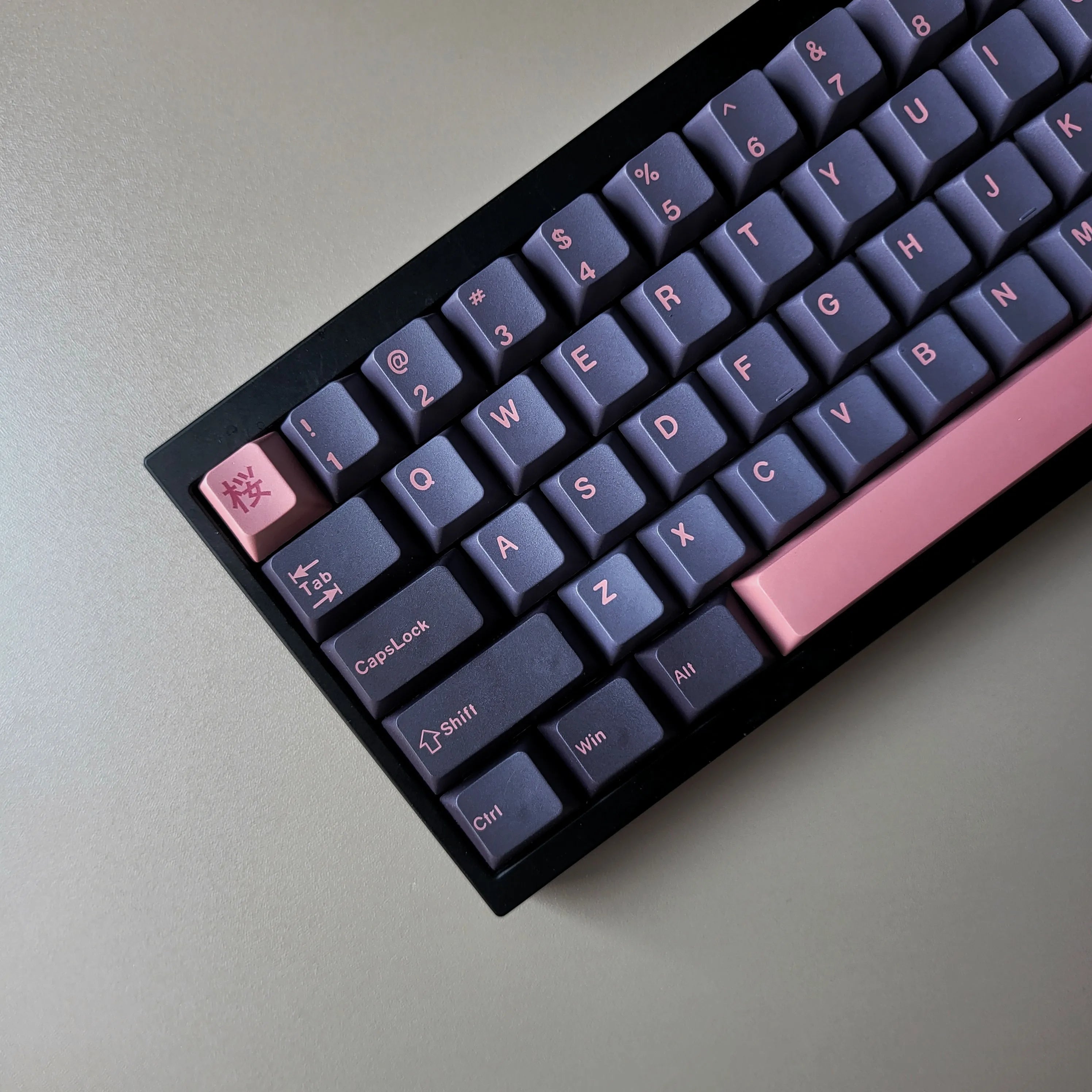 ES Spanish PBT Keycaps MOA Cherry Red Blue Samurai Night Sakura Morandi Dye Sub Keycap For ISO Layout Ansi Mechanical Keyboard