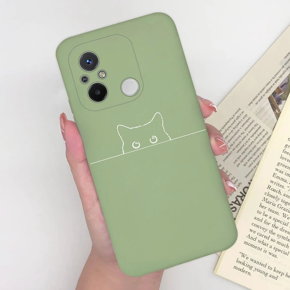 Phone Case For Redmi 12C 11A 4G Cartoon Dinosaur Soft Silicon TPU Matte Back Cover Coque For Redmi 12 C 11 A 4G Funda Capa Shell