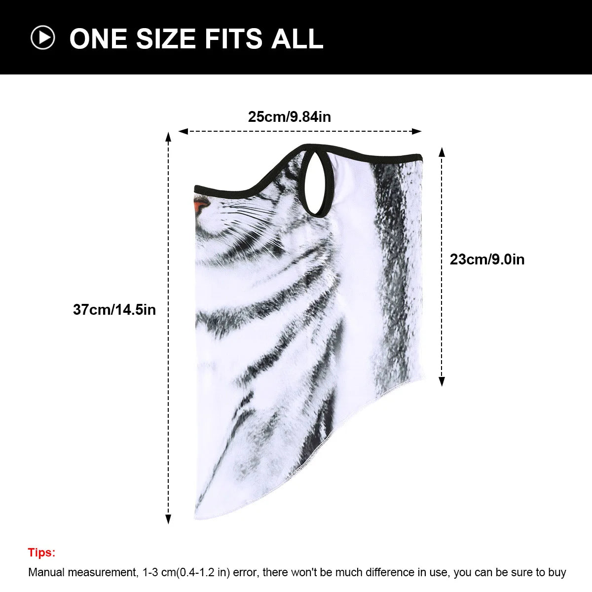 3D Animals Magic Scarf Bandana Breathable Neck Warmer Gaiter Hanging Ear Outdoor Sports Triangle Face Mask Neckerchief Summer