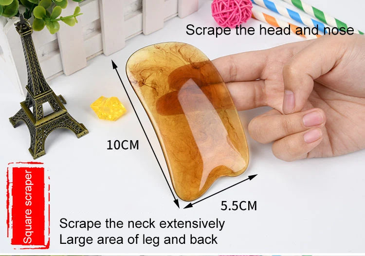 7PCS GUASHA Massage Tools Face Neck Body Massage Beauty Tool SPA Skin Caring Neck Pain Relief Scraper Scraping Massage Board